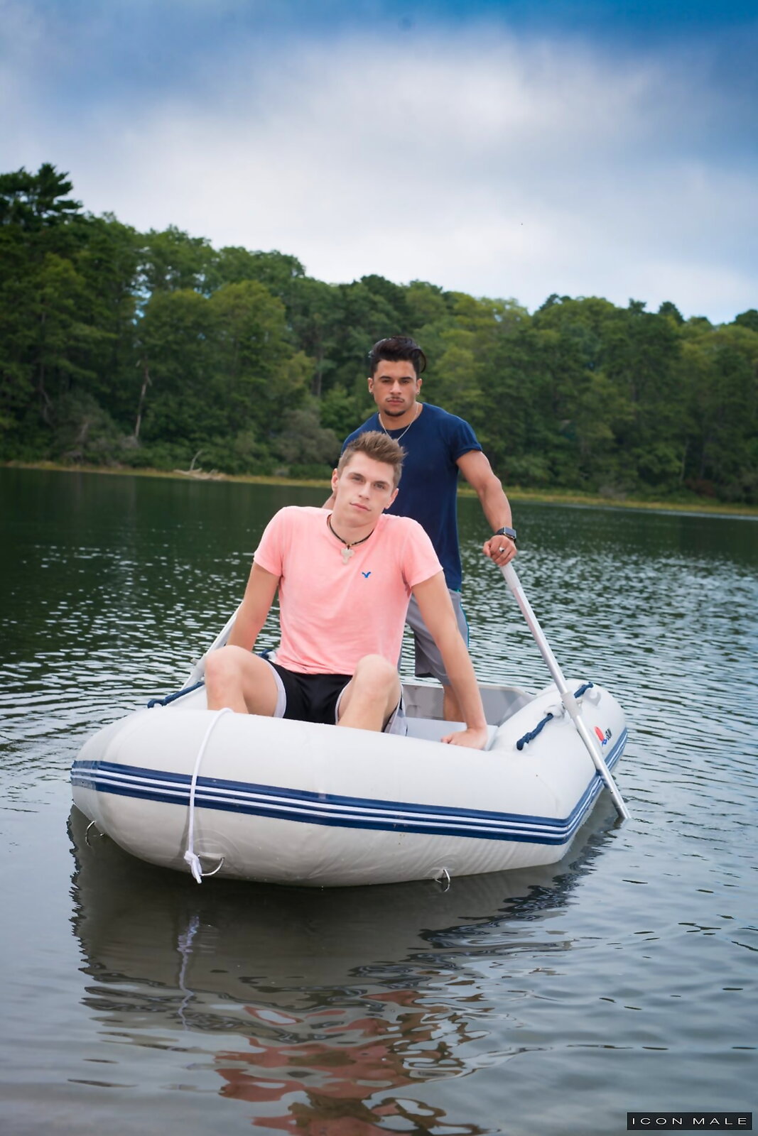 Armond Rizzo and Troy Accola in soft trip on boat